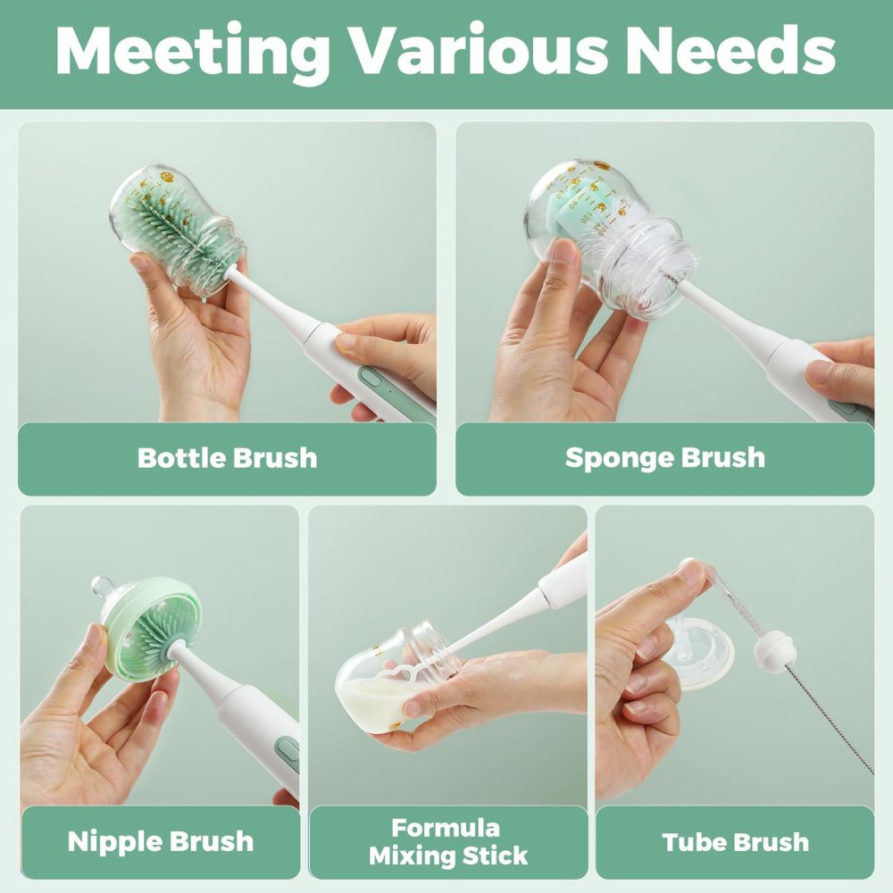Momcozy 7-in-1 Portable Electric Bottle Brush