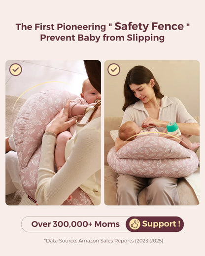 Momcozy Multifunctional and Adjustable Nursing Pillow (Light Pink)