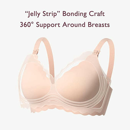 Momcozy Seamless Support Floral Nursing Bra.