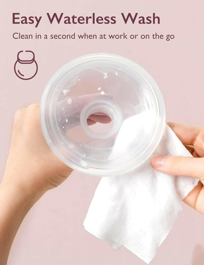 Momcozy Natural Breast Pump Wipes for Pump Parts Cleaning On-the-go, 30 Count.