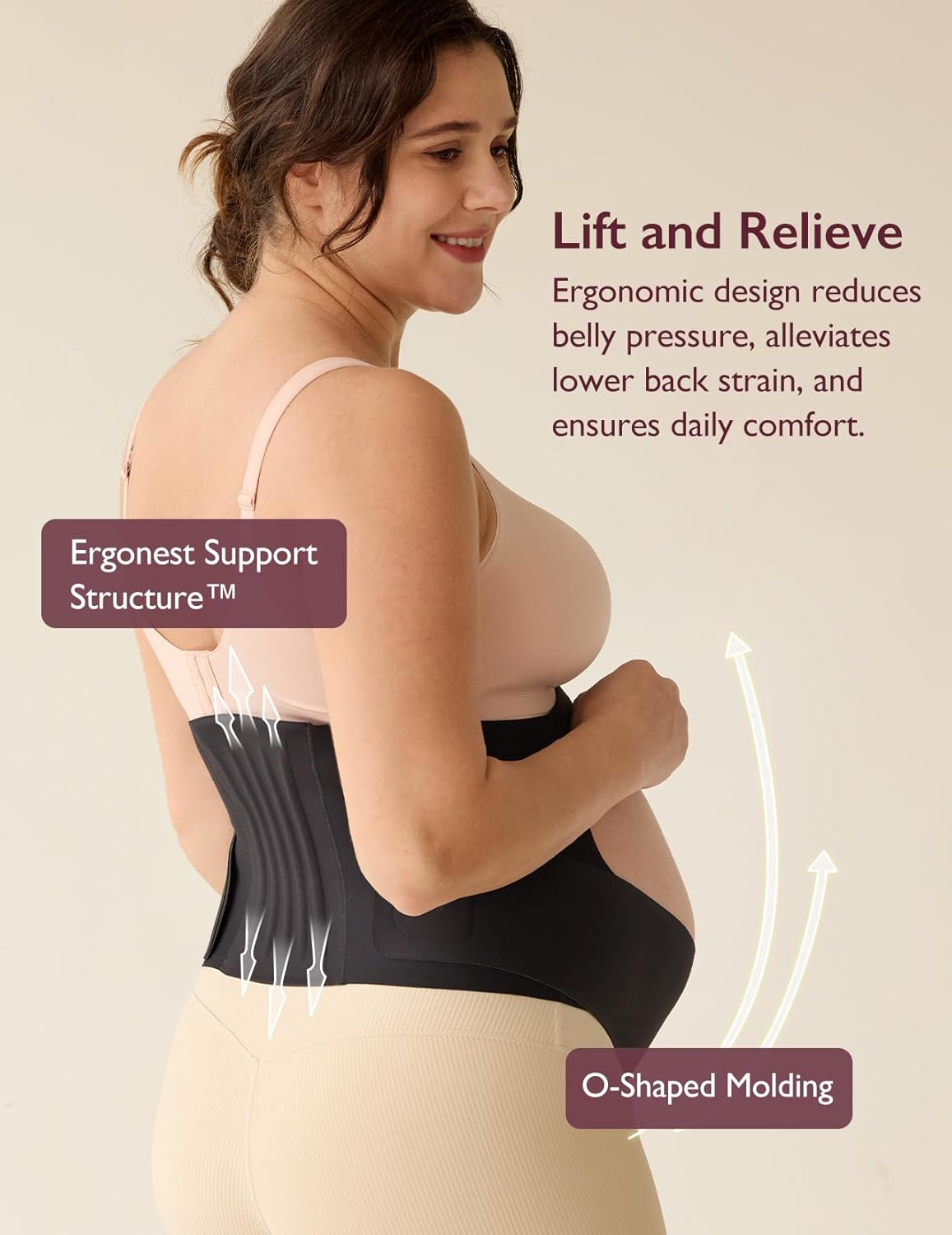 Momcozy Ergonest Maternity Belly Band (Black)