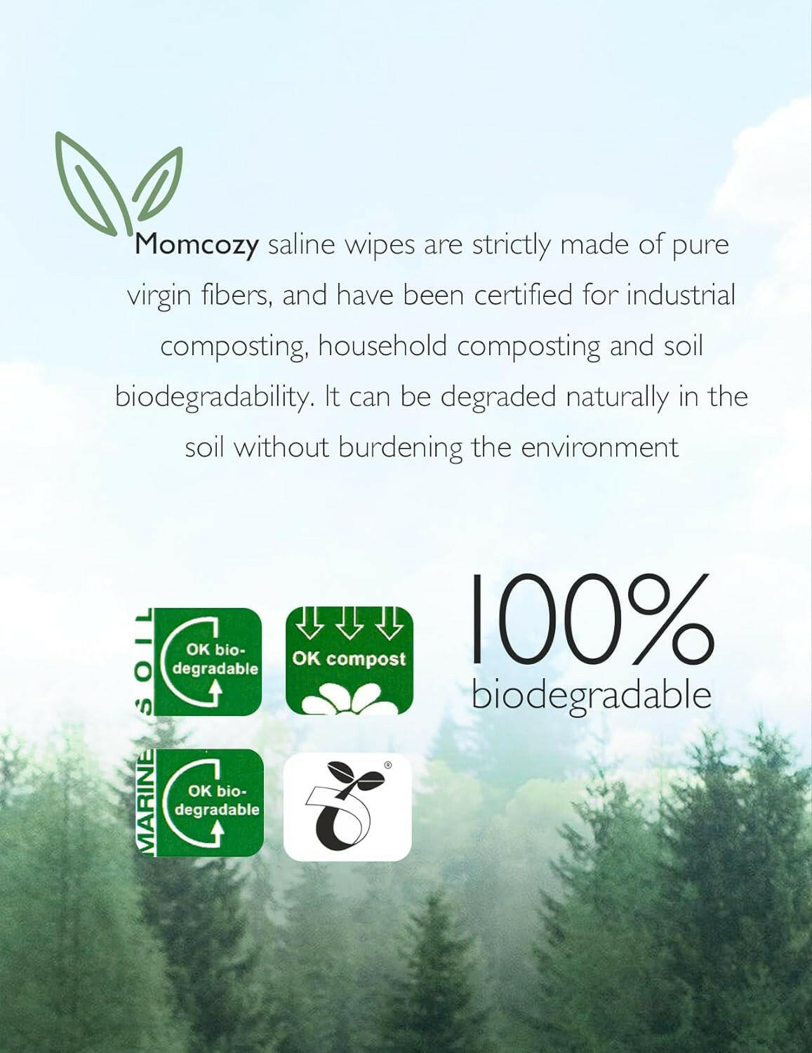 Baby Wipes, Momcozy Nose Saline Baby Wipes, Unscented for Sensitive Skin.