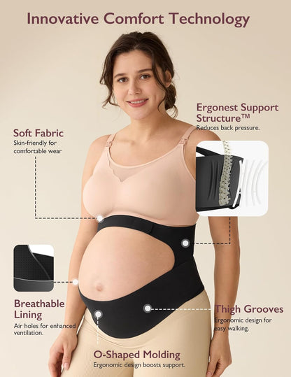 Momcozy Ergonest Maternity Belly Band (Black)