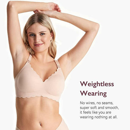 Momcozy Seamless Support Floral Nursing Bra.