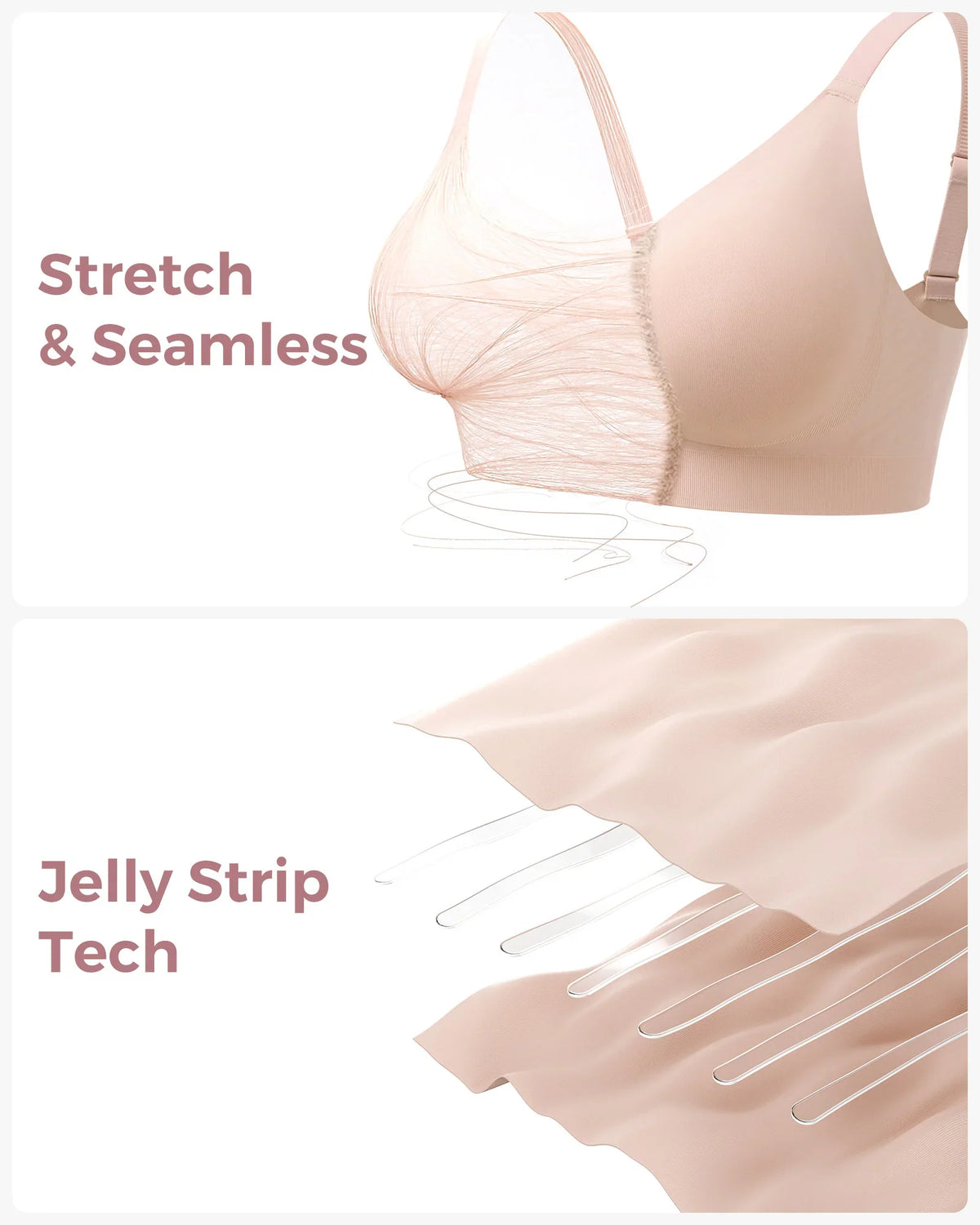 Momcozy Cool Fit T Shirt Bra (Oyster Pink/Beige)