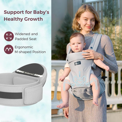 Momcozy Carrier With Hip Seat (Grey)
