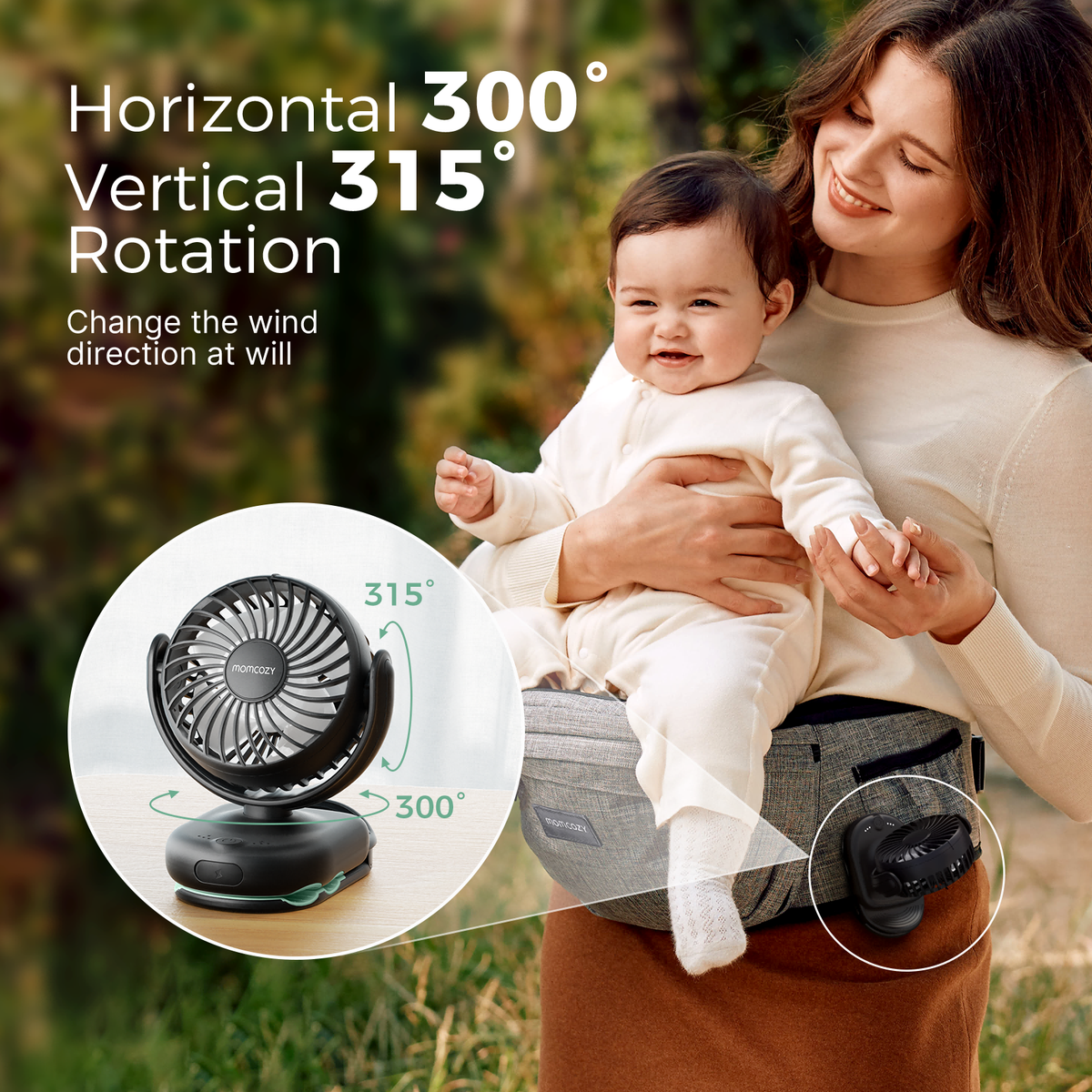 Momcozy Portable Fan with Clip