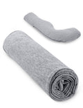 Momcozy J Shaped Pregnancy Pillow Cover (Grey)