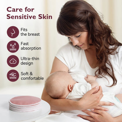 Momcozy Ultra-Thin Reusable Nursing Pads (Pink)