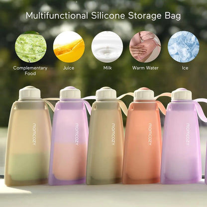 Momcozy Silicone Milk Storage Bags (Pack of 5)