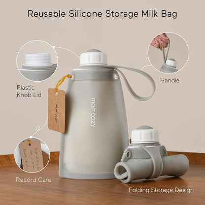 Momcozy Silicone Milk Storage Bags (Pack of 5)