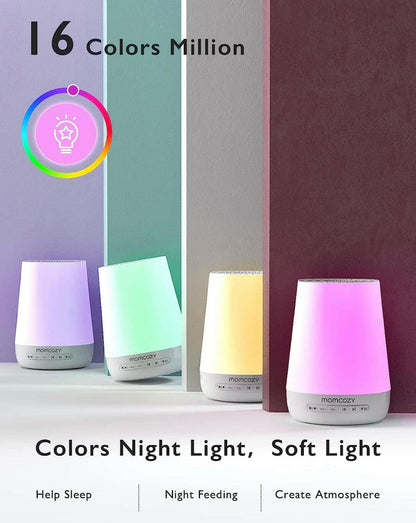 Baby Sound Machine, Momcozy White Noise Machine for Baby Sleeping with Night Light.