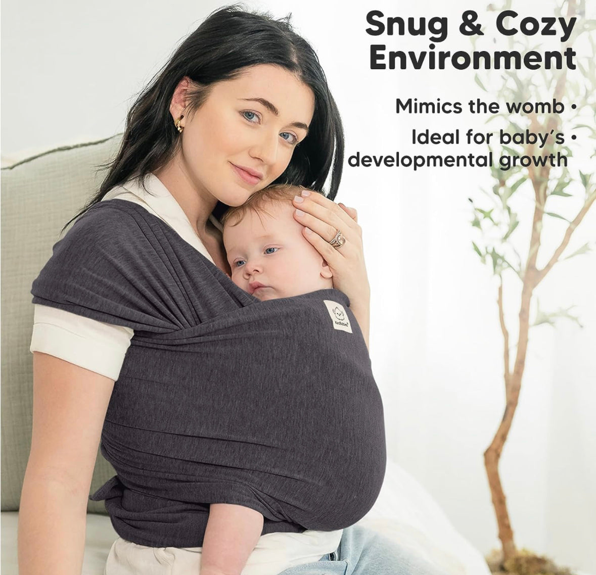 KeaBabies Baby Wrap Carrier - All in 1 Original Breathable Baby Sling, Lightweight,Hands Free Baby Carrier Sling, Baby Carrier Wrap,