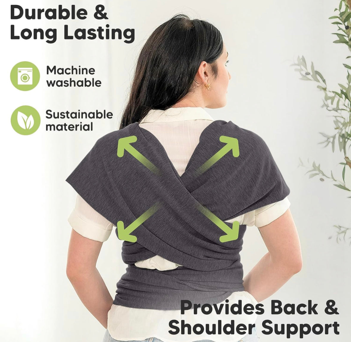 KeaBabies Baby Wrap Carrier - All in 1 Original Breathable Baby Sling, Lightweight,Hands Free Baby Carrier Sling, Baby Carrier Wrap,