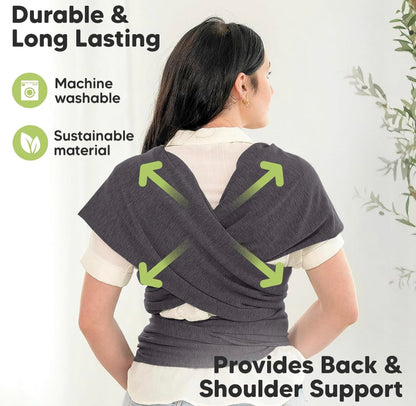 KeaBabies Baby Wrap Carrier - All in 1 Original Breathable Baby Sling, Lightweight,Hands Free Baby Carrier Sling, Baby Carrier Wrap,